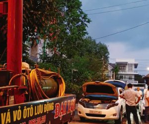 Dịch vụ vá vỏ ô tô lưu động tại Cần Thơ